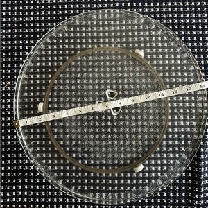 Glass Microwave Turntable Plate and NIB grease guards LG